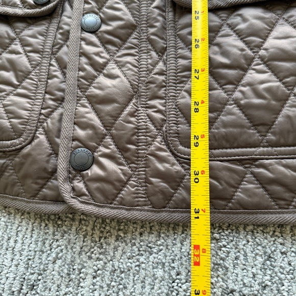 Men's Burberry Brit Russell Quilted Jacket w/plaid lining (Olive/Brown color) - Picture 14 of 16